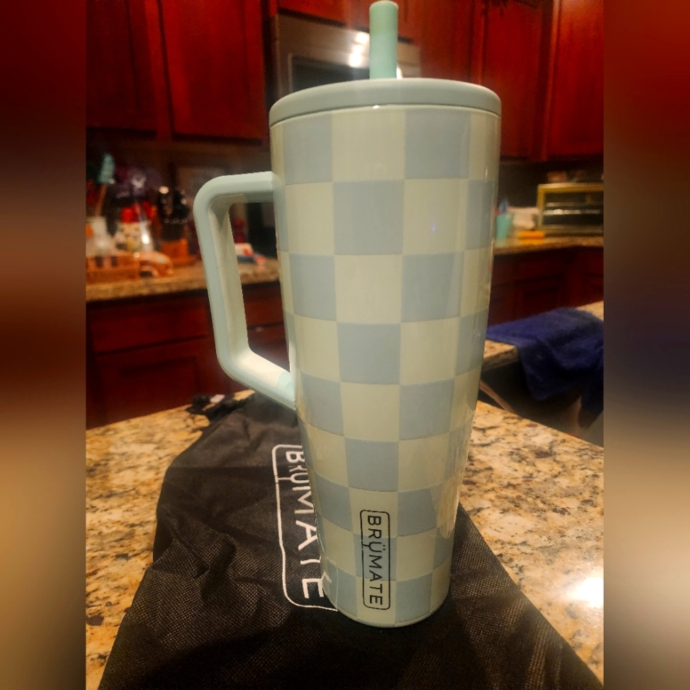 Brumate Checkered Seafoam ERA 40oz x Krista Horton Collaboration